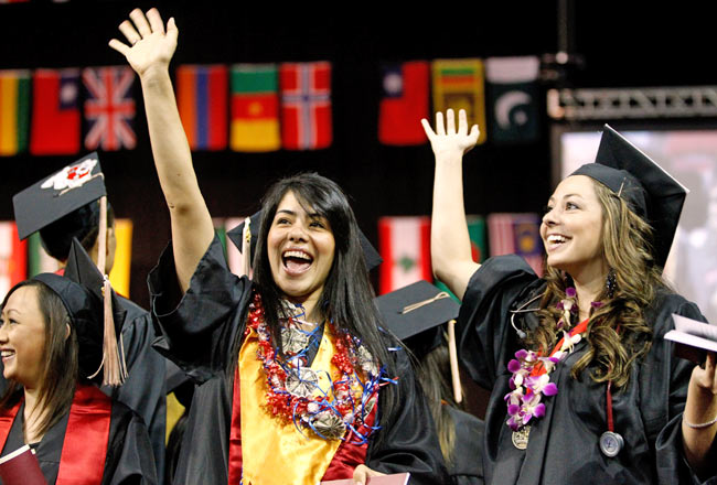 Students at Commencement Ceremony