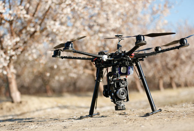 View of a Black Drone 
